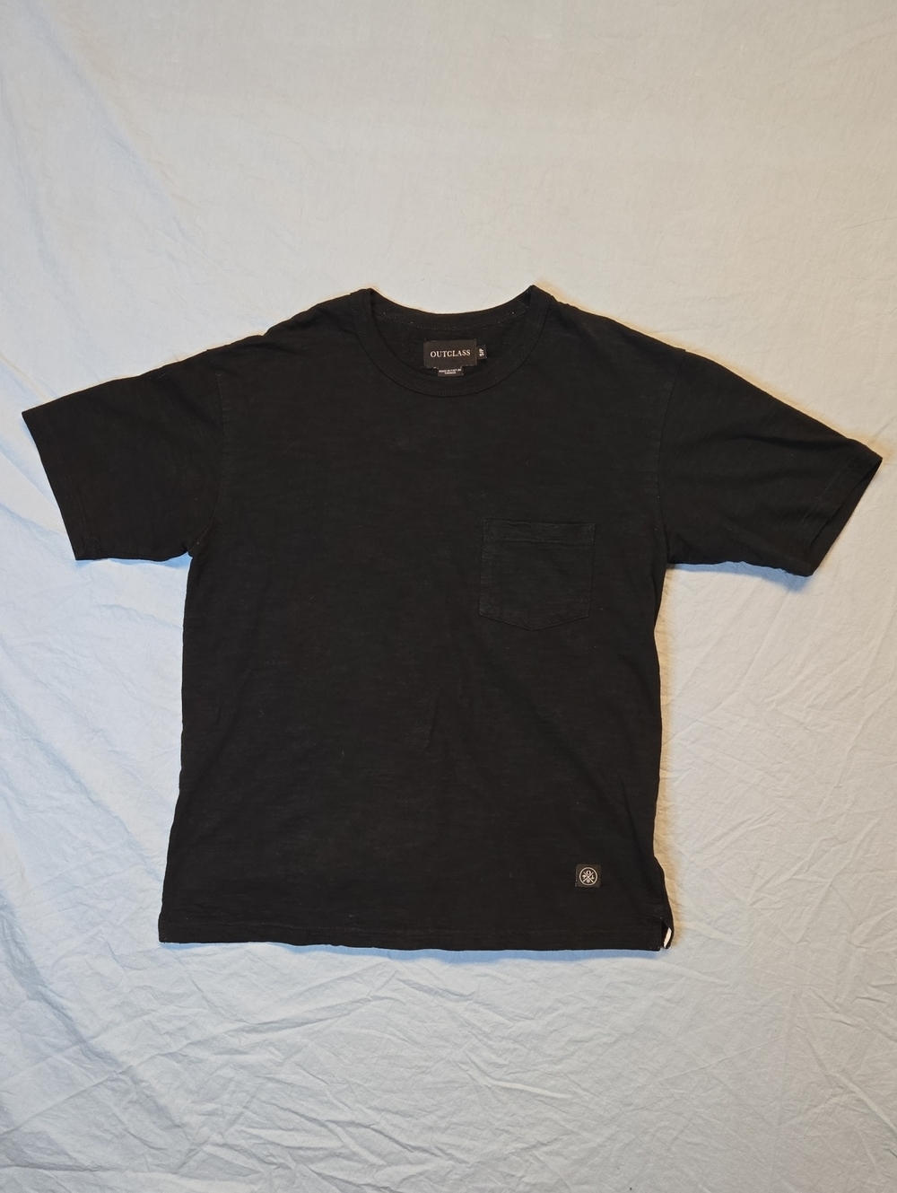 Outclass Canada Deep Black Pocket Crewneck T-Shirt